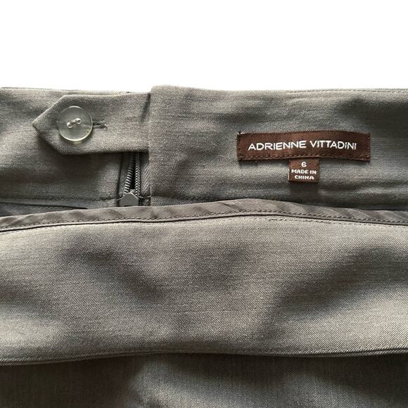 Adrienne Vittadini  Size 6 Gray Knee Length Skirt - Picture 2 of 3
